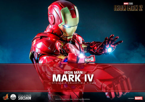 Hot Toys Iron Man Mark IV & Suit-Up Gantry - Iron Man 2 - QS020 & ACS02 - 1/4 Scale Collectible Figure Set